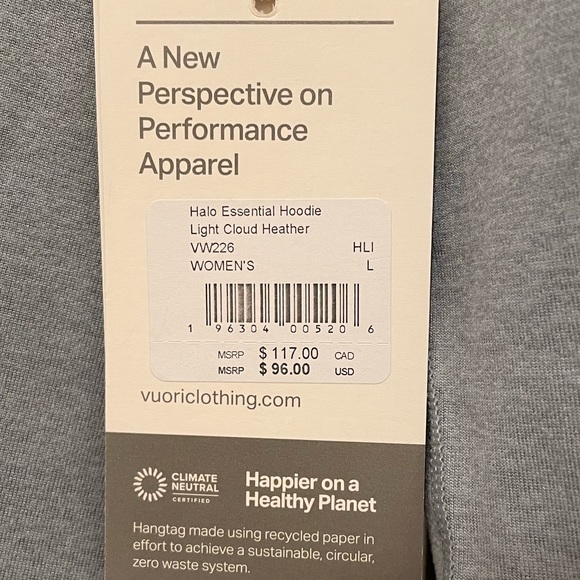 Vuori Halo Essential Hoodie | BRAND NEW WITH TAGS - Picture 3 of 4
